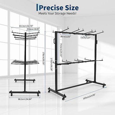 ANIXOL Heavy-Duty Folding Chair Rack Cart 84 Capacity