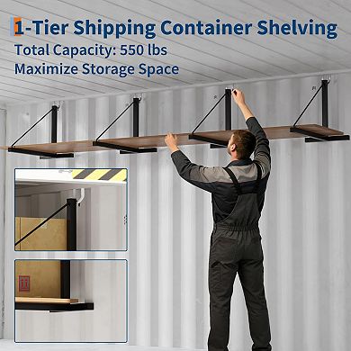 ANIXOL 4-Pack Heavy-Duty Black Steel Mounting Brackets