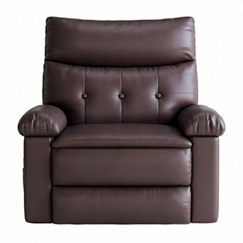 ANIXOL Oversized Faux Leather Recliner Chair
