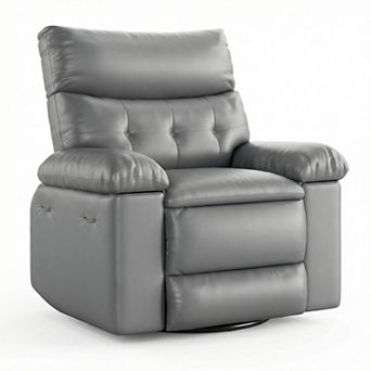 ANIXOL Oversized Faux Leather Recliner Chair