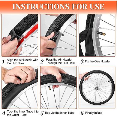 ANIXOL 2-Pack 700x25-32C Bike Inner Tubes with 48mm Presta Valve