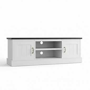 ANIXOL Modern TV Stand with Cabinets and Shelves