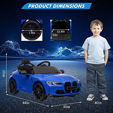 ANIXOL Licensed BMW M4 12V Kids Ride-On Car with Parent Remote