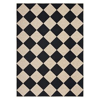ANIXOL Easy-Care Checkered Jute Rug