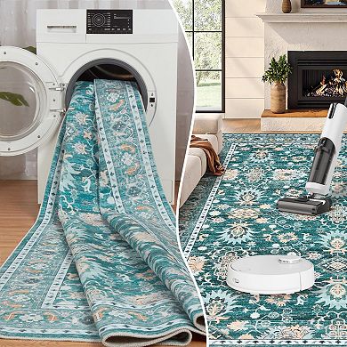 ANIXOL Washable Vintage Low Pile Area Rug
