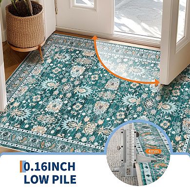 ANIXOL Washable Vintage Low Pile Area Rug