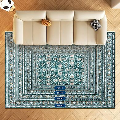 ANIXOL Washable Vintage Low Pile Area Rug