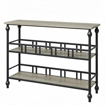 ANIXOL Rustic 3 tier Console Table with Storage Shelves