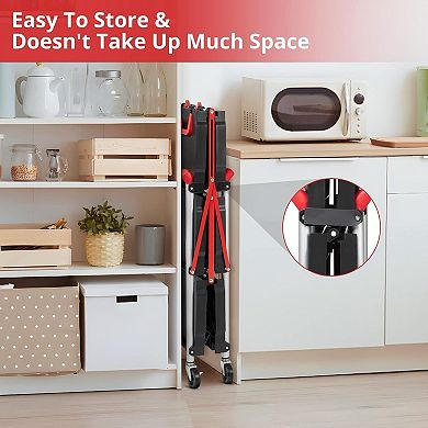 ANIXOL Collapsible Rolling Utility Cart