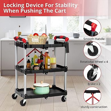 ANIXOL Collapsible Rolling Utility Cart