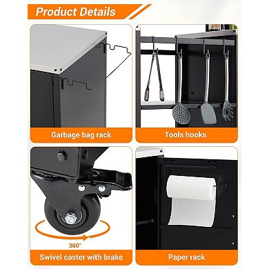 ANIXOL Outdoor Kamado Grill Prep Table