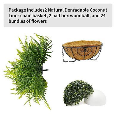 ANIXOL Artificial Fern Hanging Planters