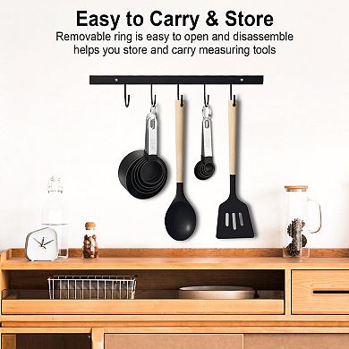 10 Pieces Stainless Steel Measuring Set Nesting Kitchen Tools