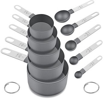10 pc Stainless Steel Measuring Set Nesting Kitchen Tools