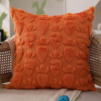 2pcs Easter Plush Jacquard Pillow Covers Holiday Sofa Decoration