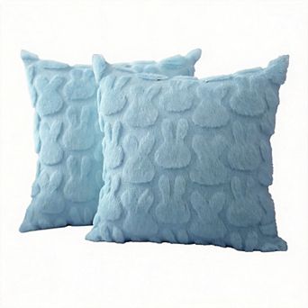 2 pc Easter Plush Jacquard Pillow Covers Holiday Sofa Decoration
