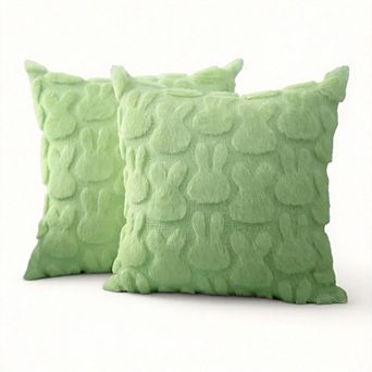 2 pc Easter Plush Jacquard Pillow Covers Holiday Sofa Decoration