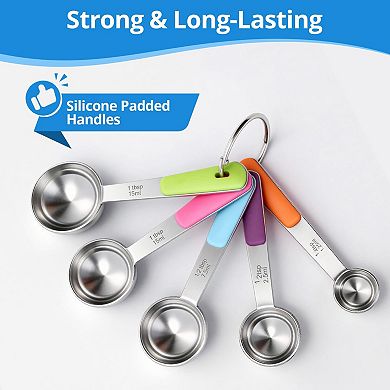 10 Piece Stainless Steel Measuring Cups and Spoons Set