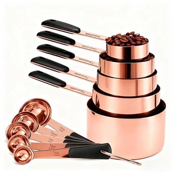 10 pc Stainless Steel Measuring Cups and Spoons Set
