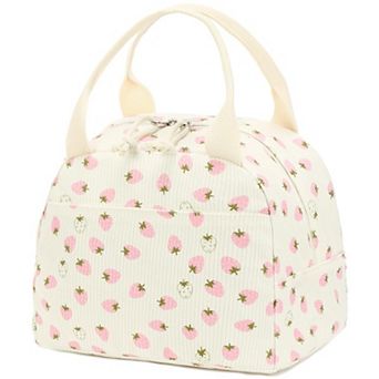 10L Corduroy Lunch Tote Insulated Reusable Cooler Work Picnic