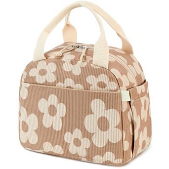 10L Corduroy Lunch Tote Insulated Reusable Cooler Work Picnic