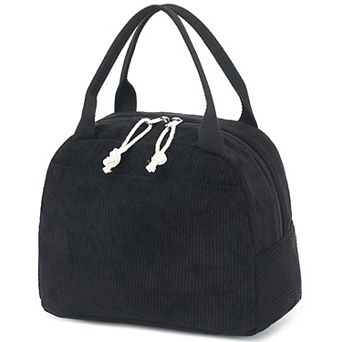 10L Corduroy Lunch Tote Insulated Reusable Cooler Work Picnic