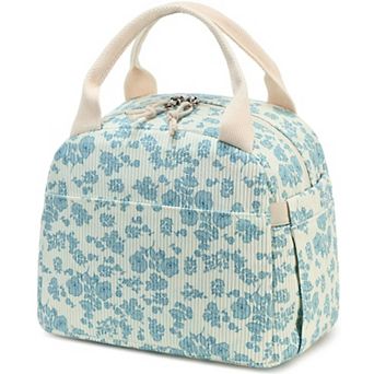 10L Corduroy Lunch Tote Insulated Reusable Cooler Work Picnic