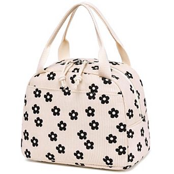 10L Corduroy Lunch Tote Insulated Reusable Cooler Work Picnic