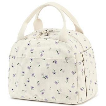 10L Corduroy Lunch Tote Insulated Reusable Cooler Work Picnic