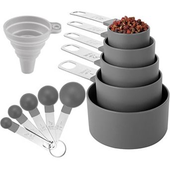 10 pc Stainless Steel Measuring Cups Spoons Stackable Kitchen Tools
