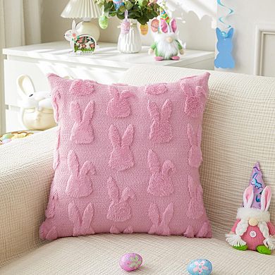 2pcs Easter Bunny Plush Pillow Covers Decorative Cushion for Sofa Couch