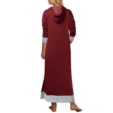 Cozy Red Hoodie Dress with Pockets for Women
