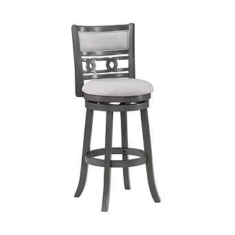 New Classic Furniture Gia Solid Wood Swivel Bar Stool with Fabric Seat