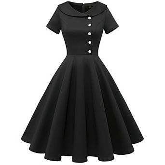 Audrey Hepburn Inspired Black Dress for Women
