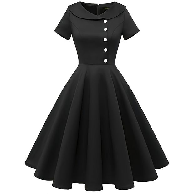 Audrey Hepburn Inspired Black Dress for Women