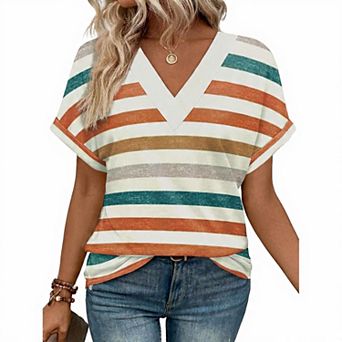 Women's Short Sleeve V-Neck Top
