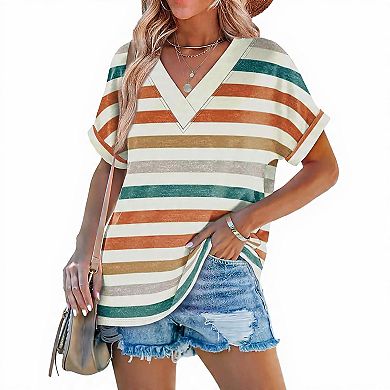 Women's Short Sleeve V-Neck Top