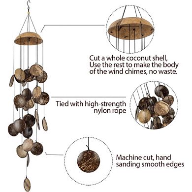 Handmade Coconut Shell Wind Chimes