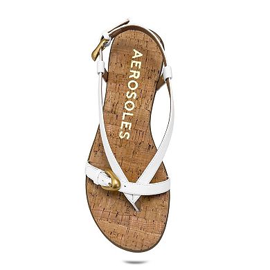 Aerosoles Iride Women's Thong Sandals With Buckle Accent