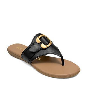 Aerosoles Glitz Women's Thong Sandals With Buckle Accent