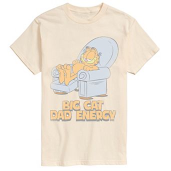 Big & Tall Garfield Big Cat Dad Energy Distressed Graphic Tee