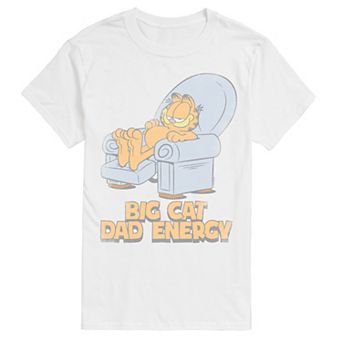Big & Tall Garfield Big Cat Dad Energy Distressed Graphic Tee