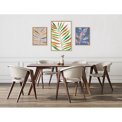 Sylvie Rainbow Palms Blush Framed Canvas Art Set by Various Artists 3 Piece Set