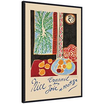 Nice Travail et Joie 1947 by Henri Matisse Framed Canvas Wall Art Print