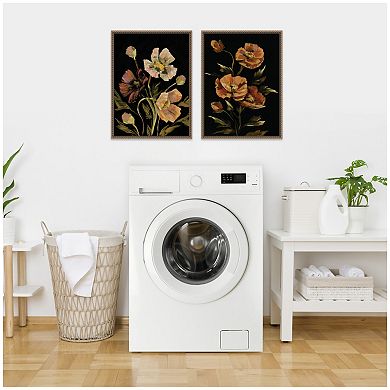 Sylvie Beaded Moody Floral 5 and 6 Framed Canvas Art Set by Annie Quigley