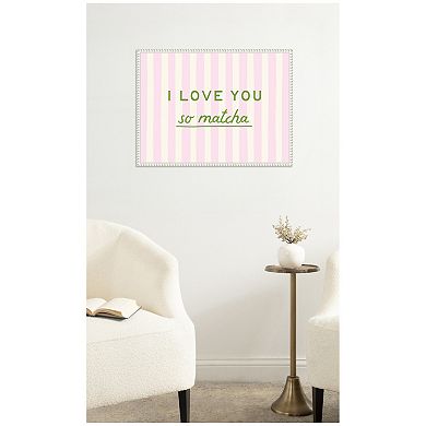 I Love You So Matcha by Lucky Guava Framed Canvas Wall Art Print