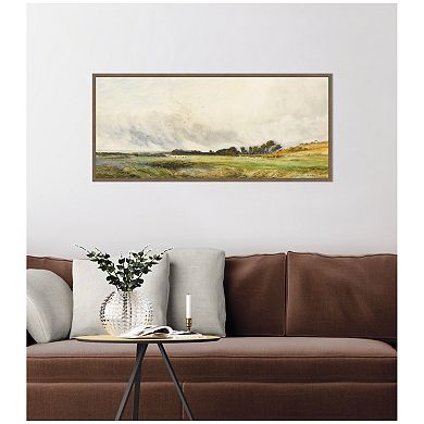 Sheep Grazing By The Coast by Henry Andrew Harper Framed Canvas Wall Art Print