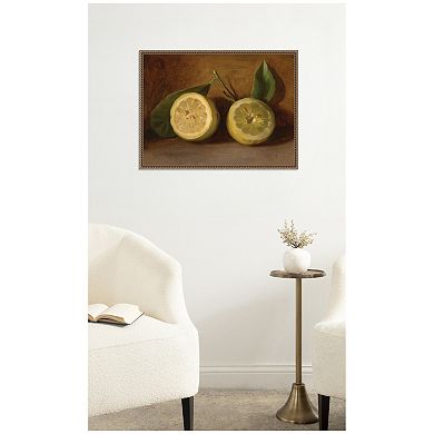 Lemons 1884 by George Henry Hall Framed Canvas Wall Art Print