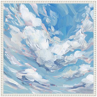 Sylvie Blue Skies Cloud Study Framed Canvas by Emily Kenney