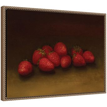 Strawberries by George Henry Hall Framed Canvas Wall Art Print